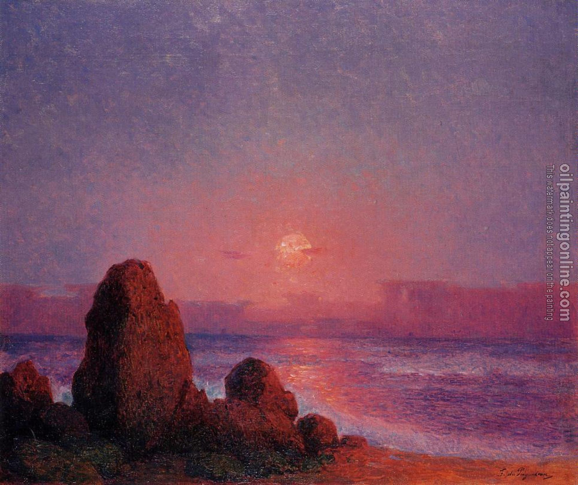 Ferdinand Loyen Du Puigaudeau - Sunset of the Breton Coast